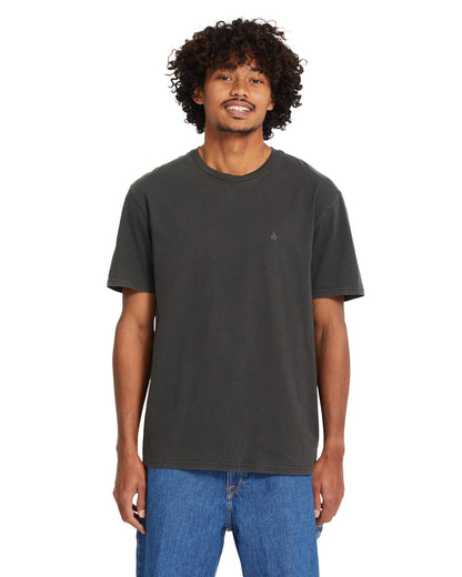 SOLID STONE EMB - T-SHIRT A5212610 _BLK VOLCOM 