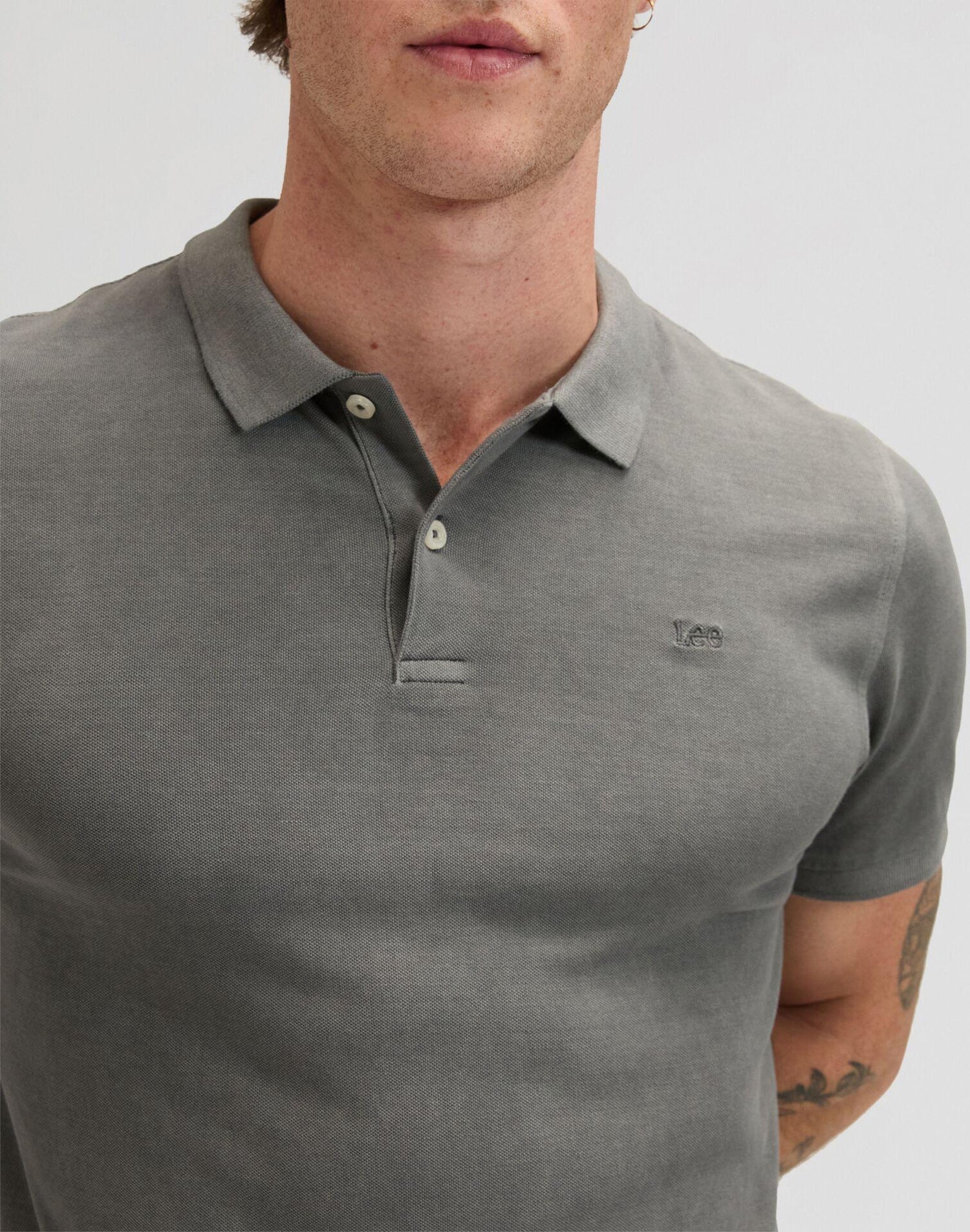 GARMENT DYE STATIC GRAY - POLO 112376468 . LEE 