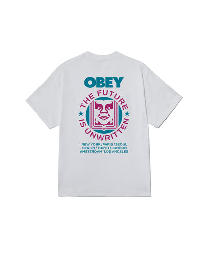 FUTURE UNWRITTEN - T-SHIRT 22MC0001690 -WHT OBEY 