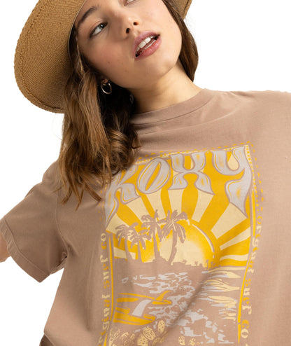 SUNNYOVERSIZE ENZYME WASH - T-SHIRT ERJZT05906 -CZU0 ROXY 