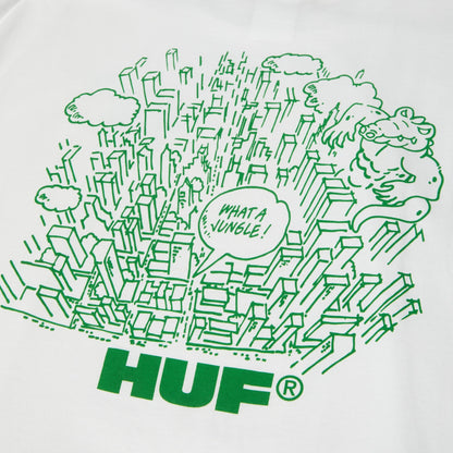 WHAT A JUNGLE S/S TEE - T-SHIRT 71MC0001215 -WHITE HUF 