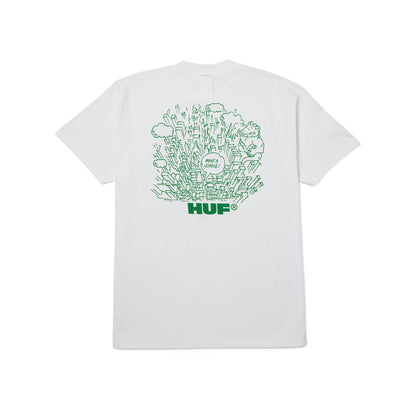 WHAT A JUNGLE S/S TEE - T-SHIRT 71MC0001215 -WHITE HUF 