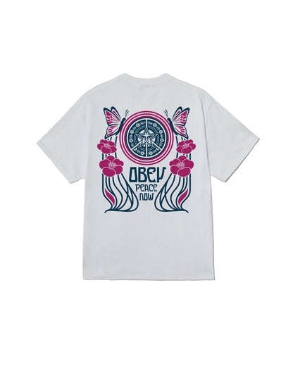 PEACE NOW BUTTERFLIES - T-SHIRT 22MC0001838 -WHT OBEY 