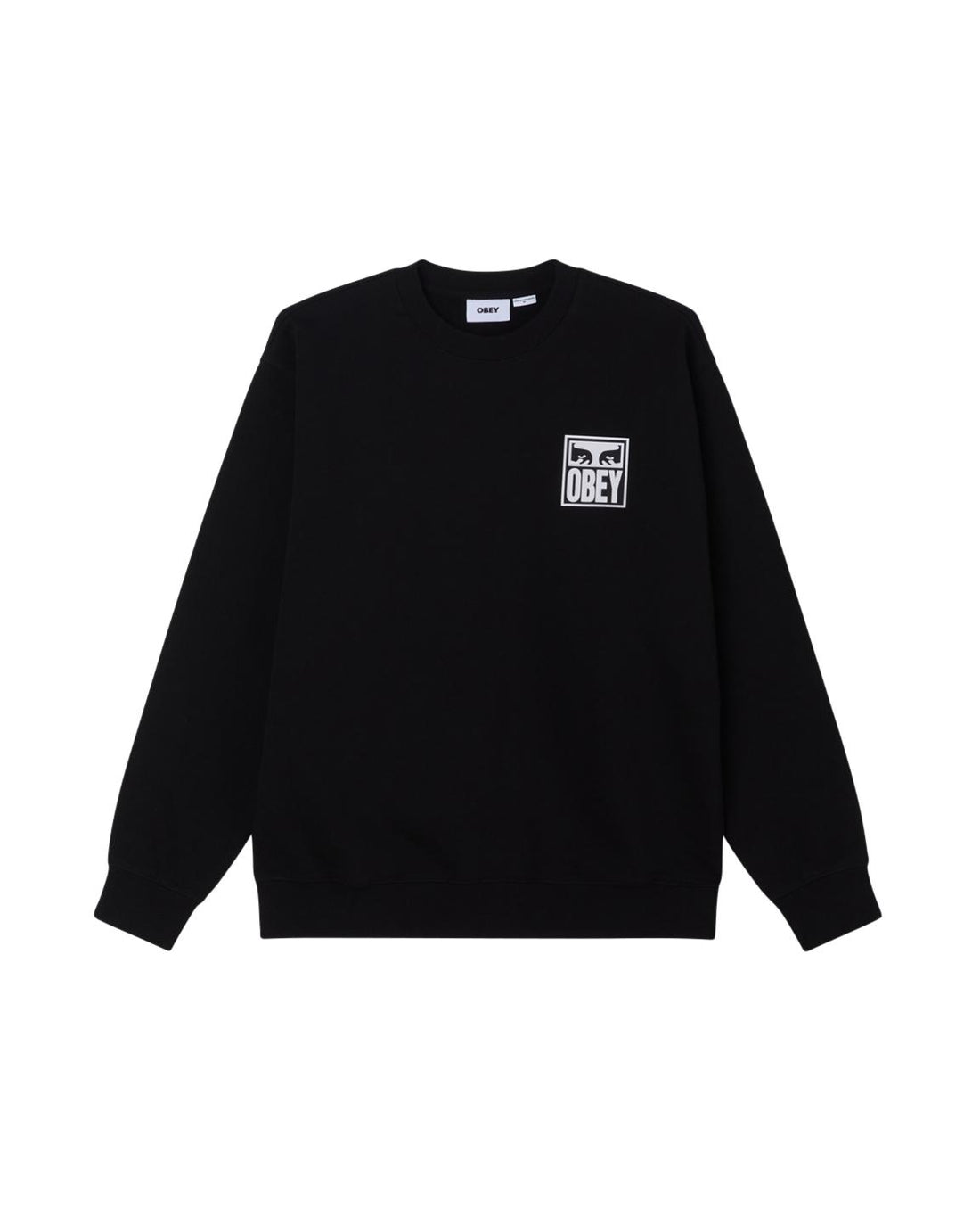 EYES ICON 2 CREW - FELPA 22UC0000155 -BLK OBEY