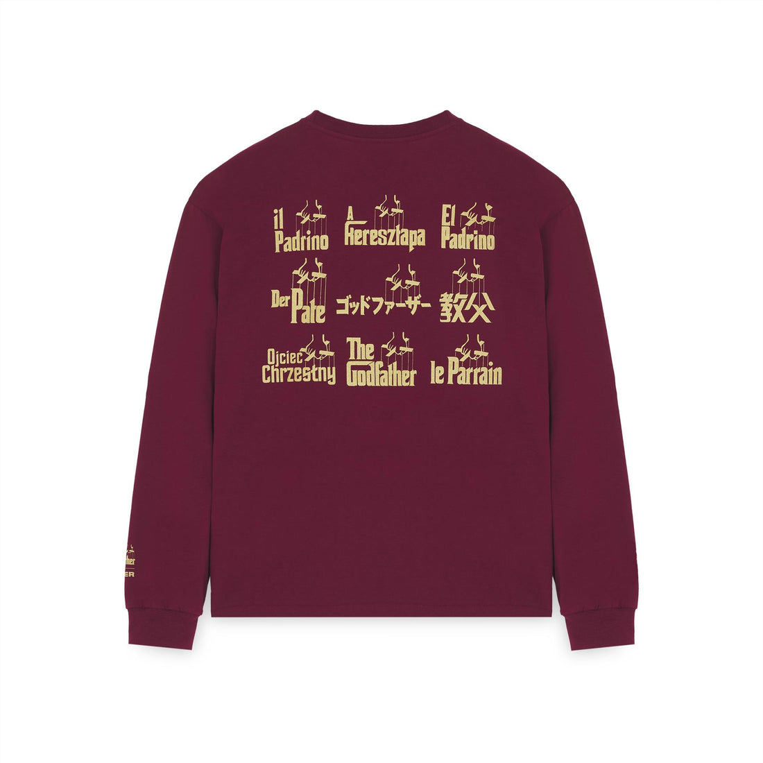 THE GODFATHER: WORLDWIDE LS - T-SHIRT 25WILS60 -BURGUNDY IUTER 
