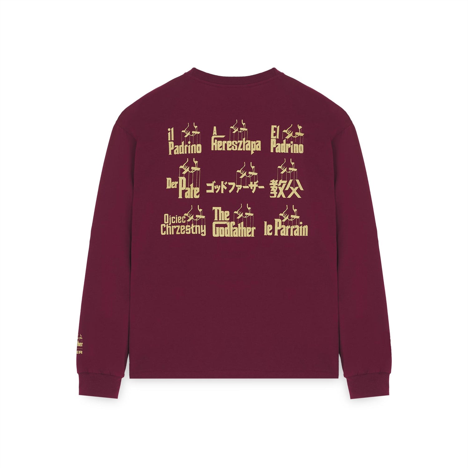 THE GODFATHER: WORLDWIDE LS - T-SHIRT 25WILS60 -BURGUNDY IUTER 