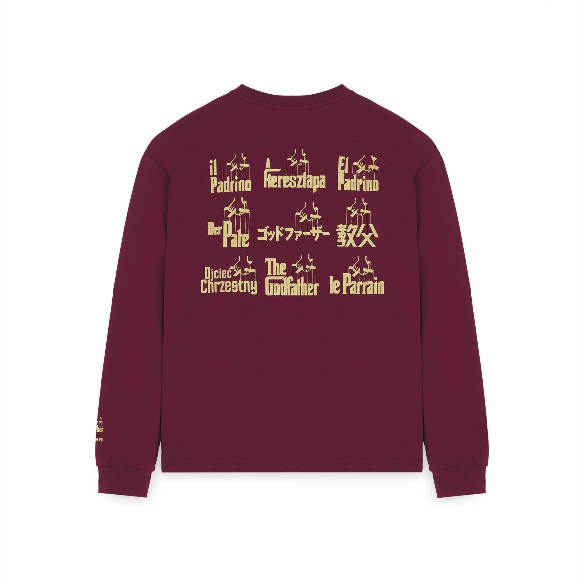 THE GODFATHER: WORLDWIDE LS - T-SHIRT 25WILS60 -BURGUNDY IUTER 
