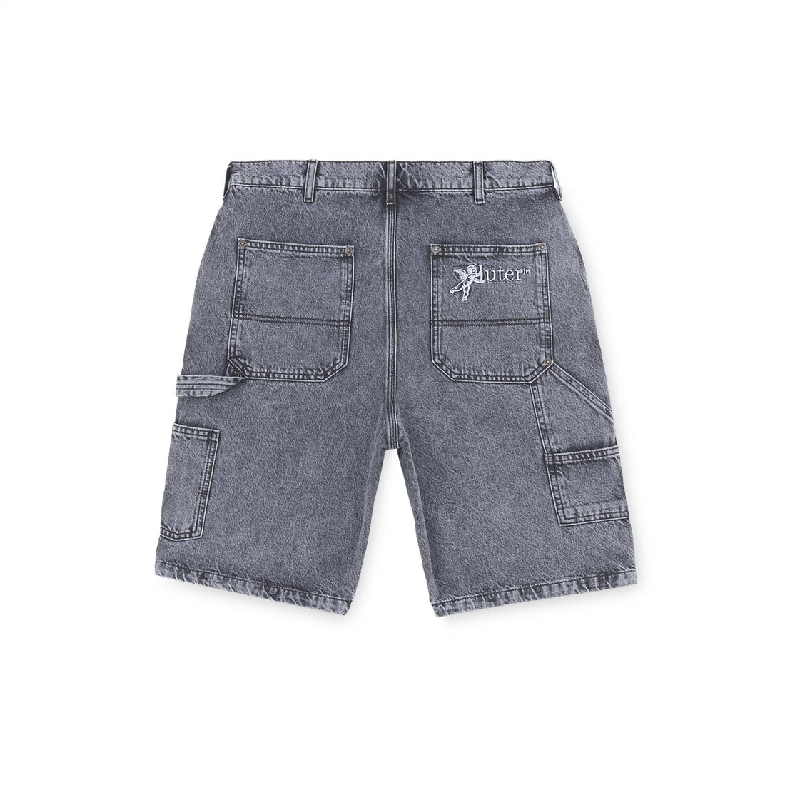 DOUBLE KNEE DENIM - SHORTS 25SIDS04 -GREYBLEACH IUTER 