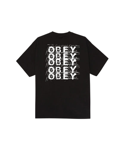 SCRIBBLE - T-SHIRT 22MC0001530 -BLK OBEY 