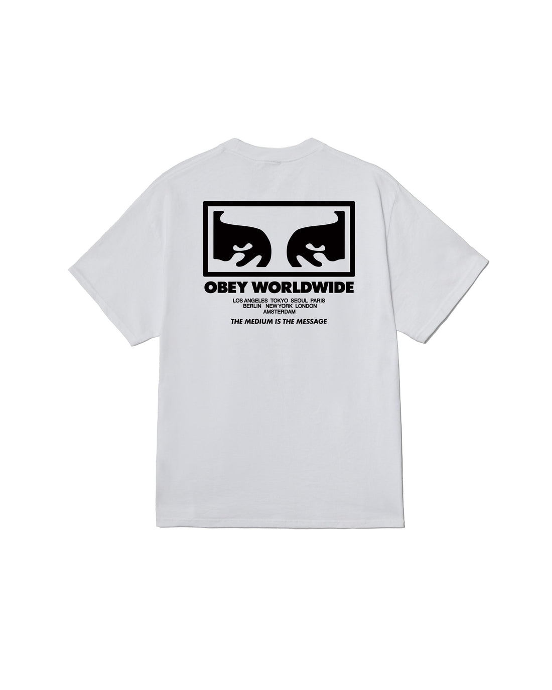 THE MEDIUM IS THE MESSAGE - T-SHIRT 22MC0001754 -WHT OBEY 