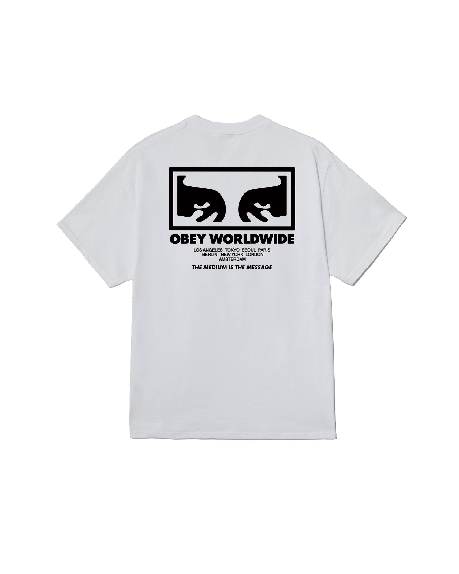 THE MEDIUM IS THE MESSAGE - T-SHIRT 22MC0001754 -WHT OBEY 