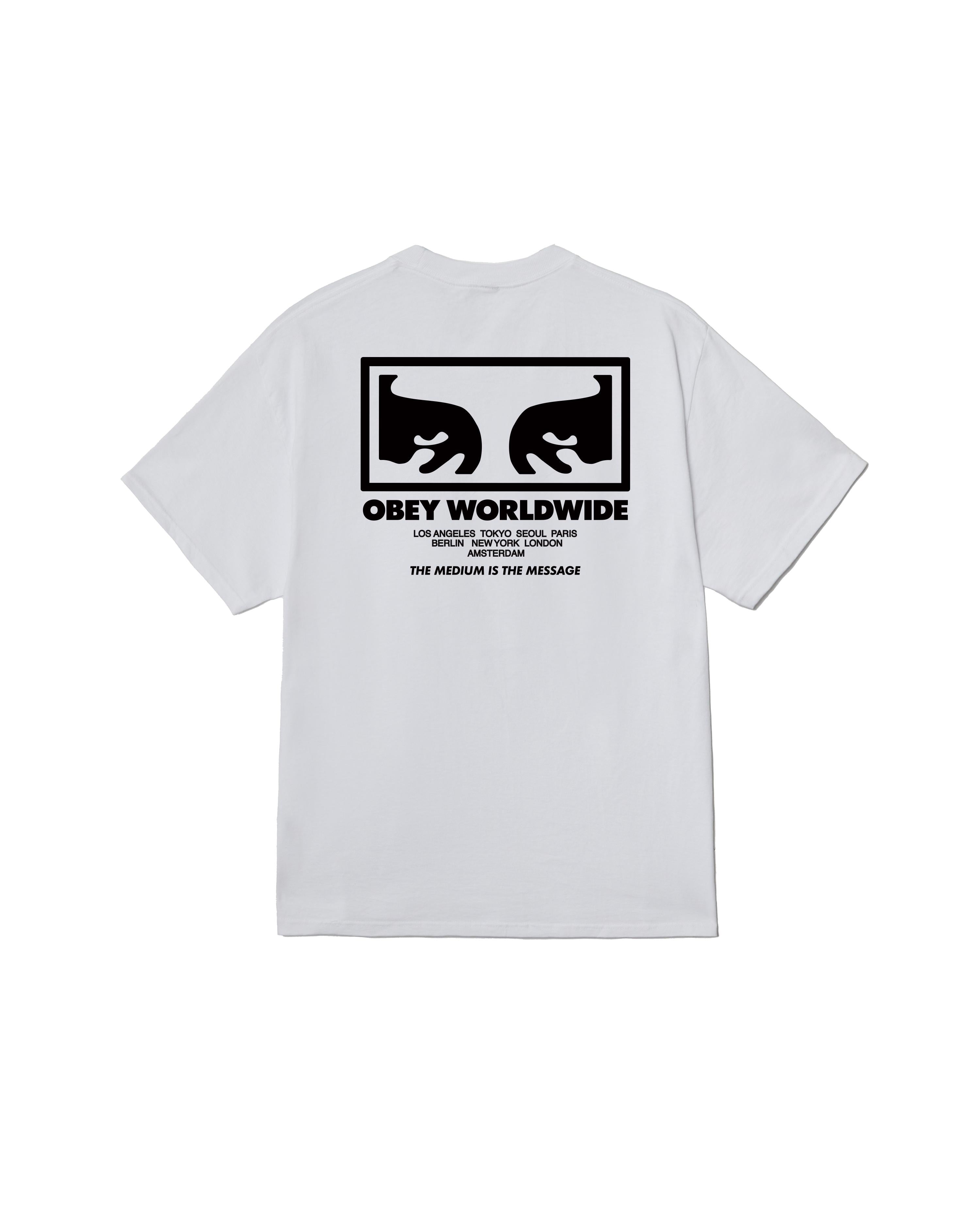 THE MEDIUM IS THE MESSAGE - T-SHIRT 22MC0001754 -WHT OBEY 