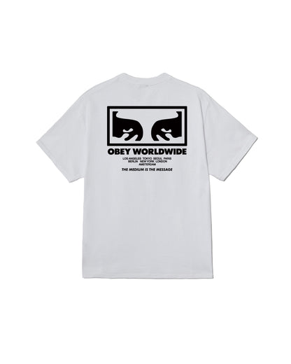 THE MEDIUM IS THE MESSAGE - T-SHIRT 22MC0001754 -WHT OBEY 