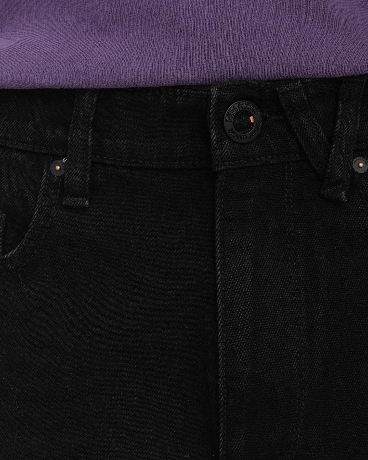 BILLOW DENIM 22 - SHORTS A2012609 _BLK VOLCOM 