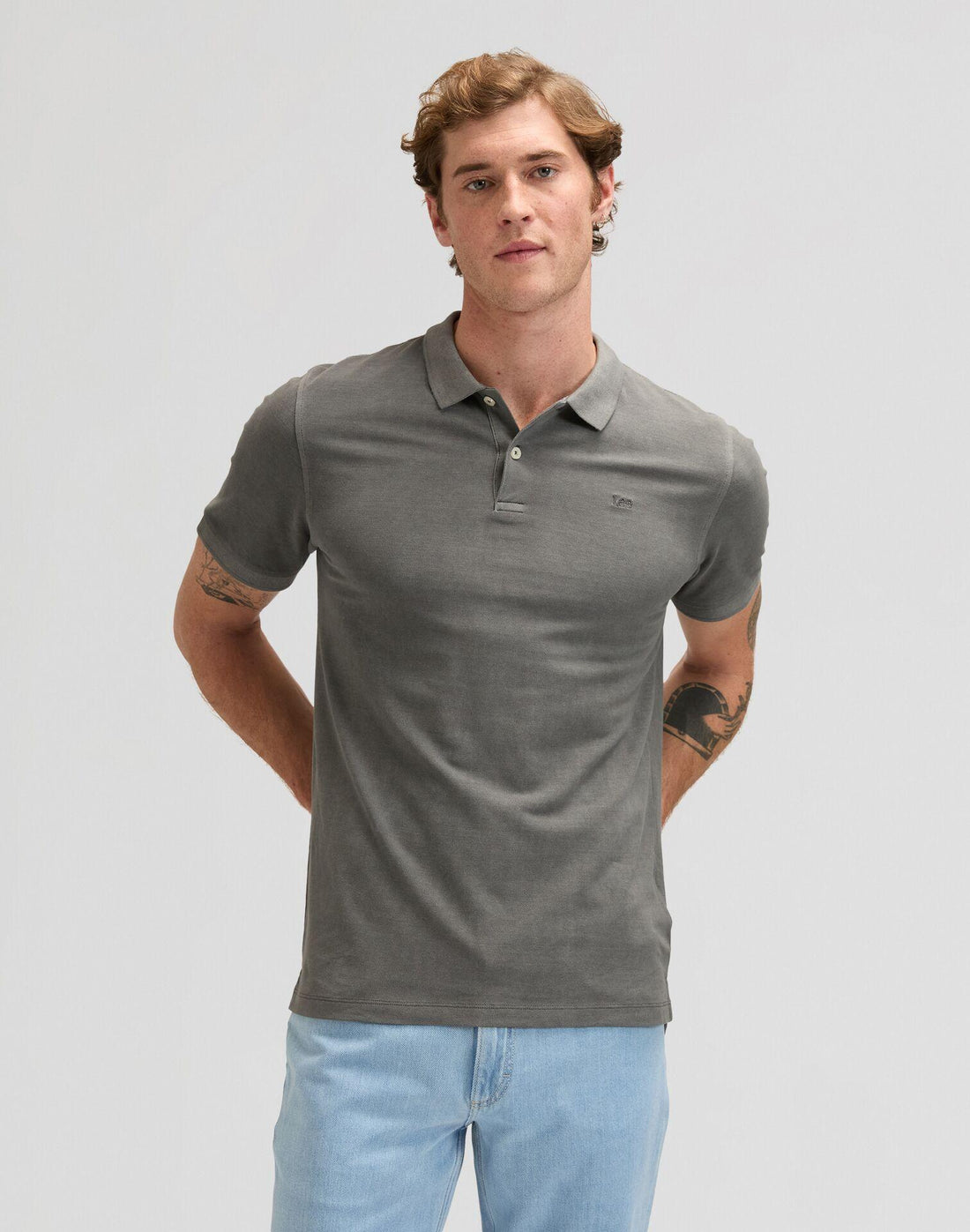 GARMENT DYE STATIC GRAY - POLO 112376468 . LEE 