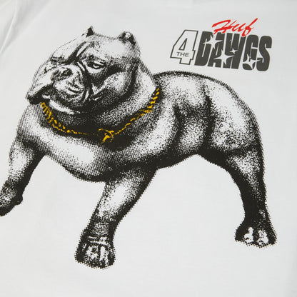 4 THE DAWGS S/S TEE - T-SHIRT 71MC0001184 -WHITE HUF 