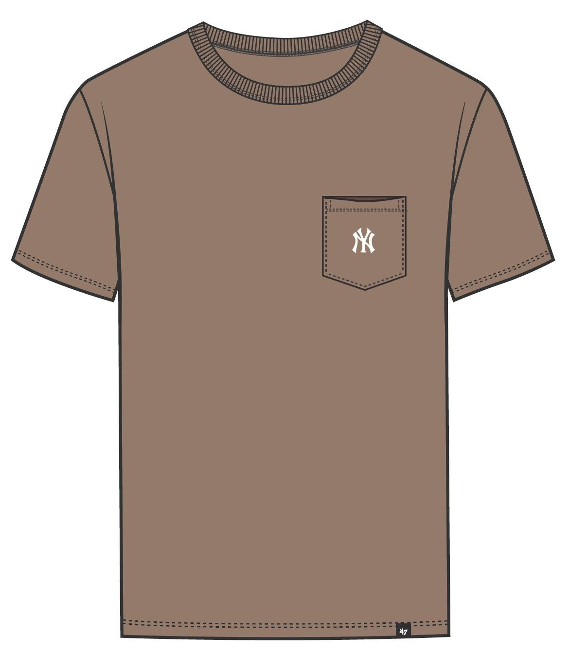 BASERUNNER EMB ECHO POCKET NEW YORK YA - T-SHIRT 47-BB017TMOEQH707546 V1 47 BRAND 