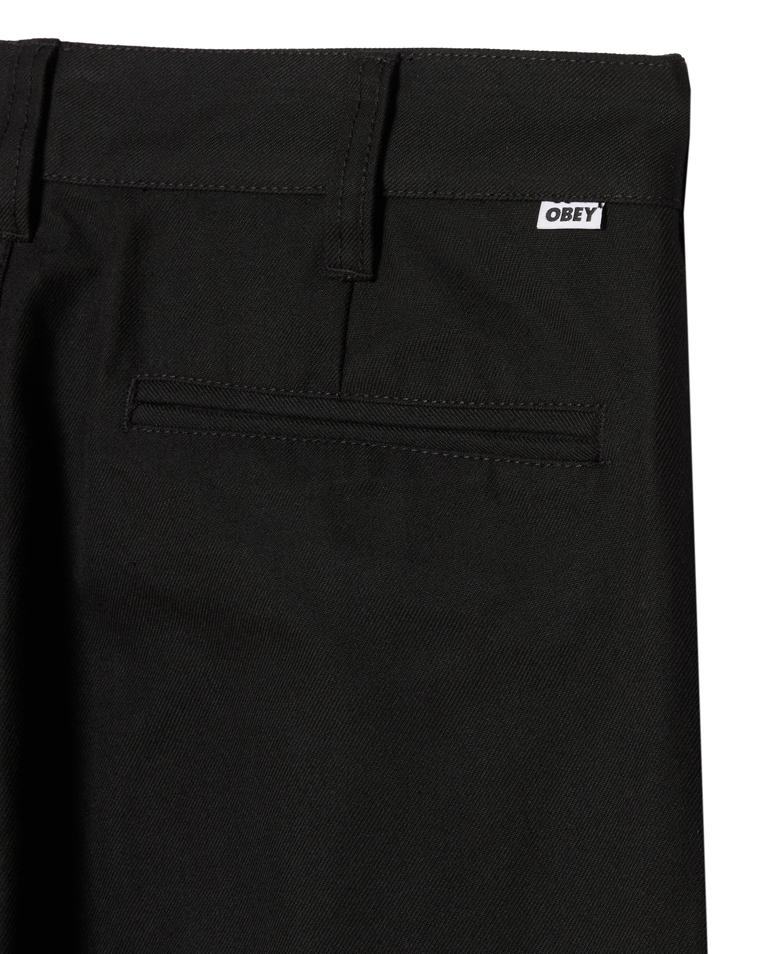 ARMEL PLEATED - PANTALONE 22MC0001490 -BLK OBEY 