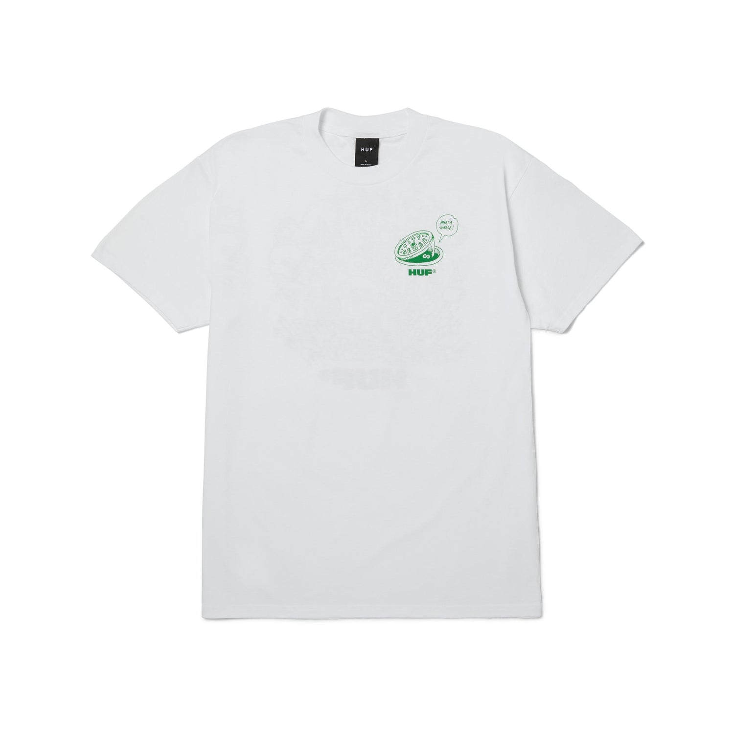 WHAT A JUNGLE S/S TEE - T-SHIRT 71MC0001215 -WHITE HUF 