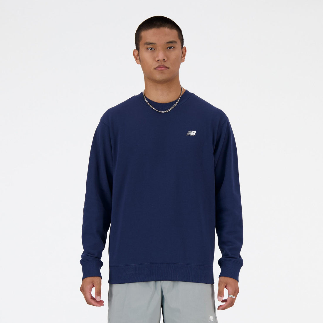 SMALL LOGO FRENCH TERRY CREW - FELPA MT41507NNY  NEW BALANCE 