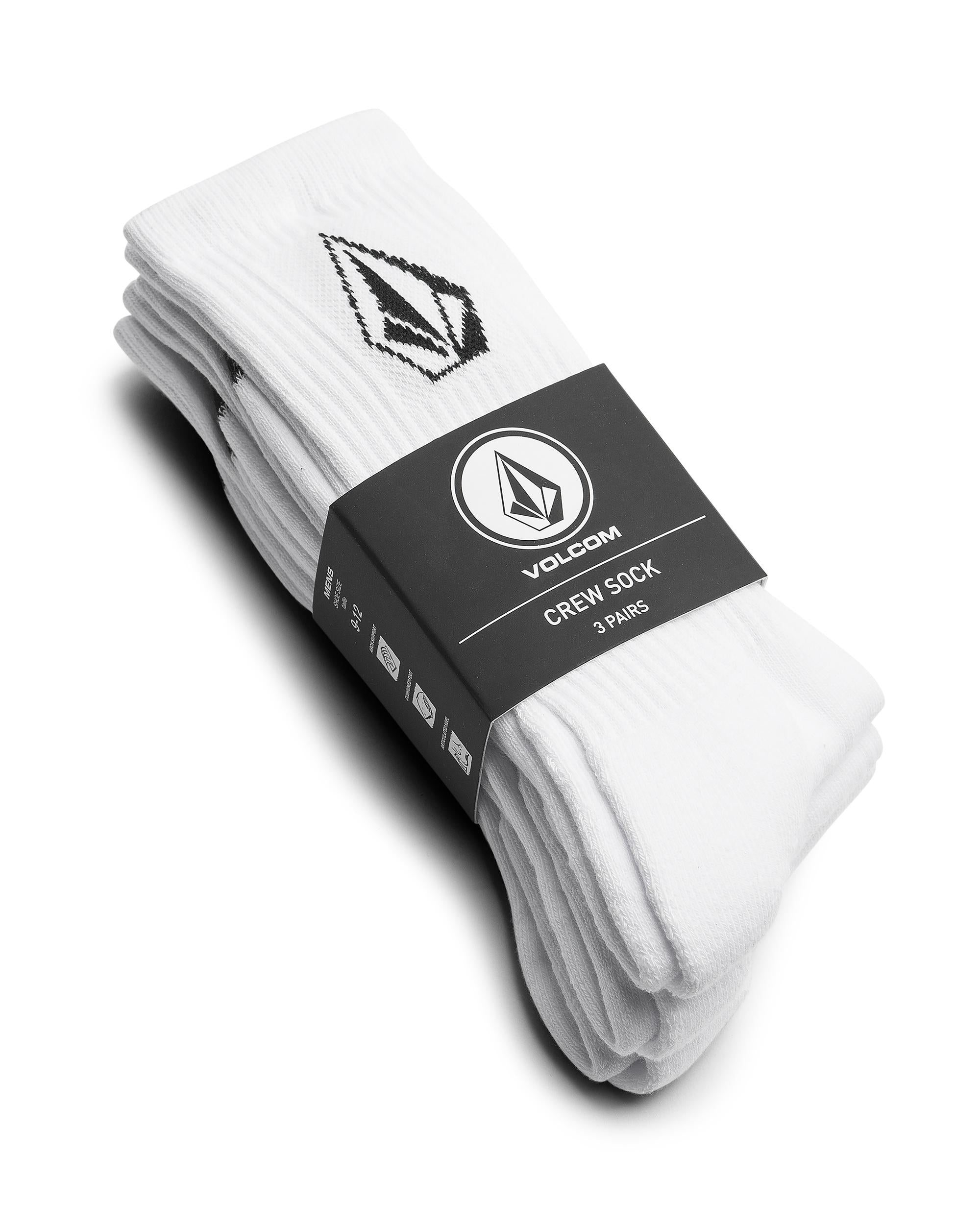 FULL STONE 3-PACK - CALZE D6312610 _WHT VOLCOM 