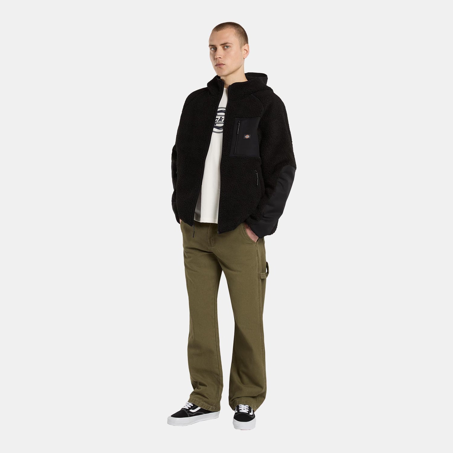 CENTRAL HIGH PILE HOODED - FLEECE DK0A87NV BLK1 DICKIES 