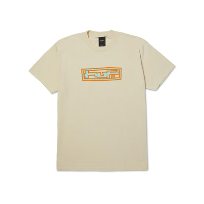 STRETCH S/S TEE - T-SHIRT 71MC0001183 -CREAM HUF 