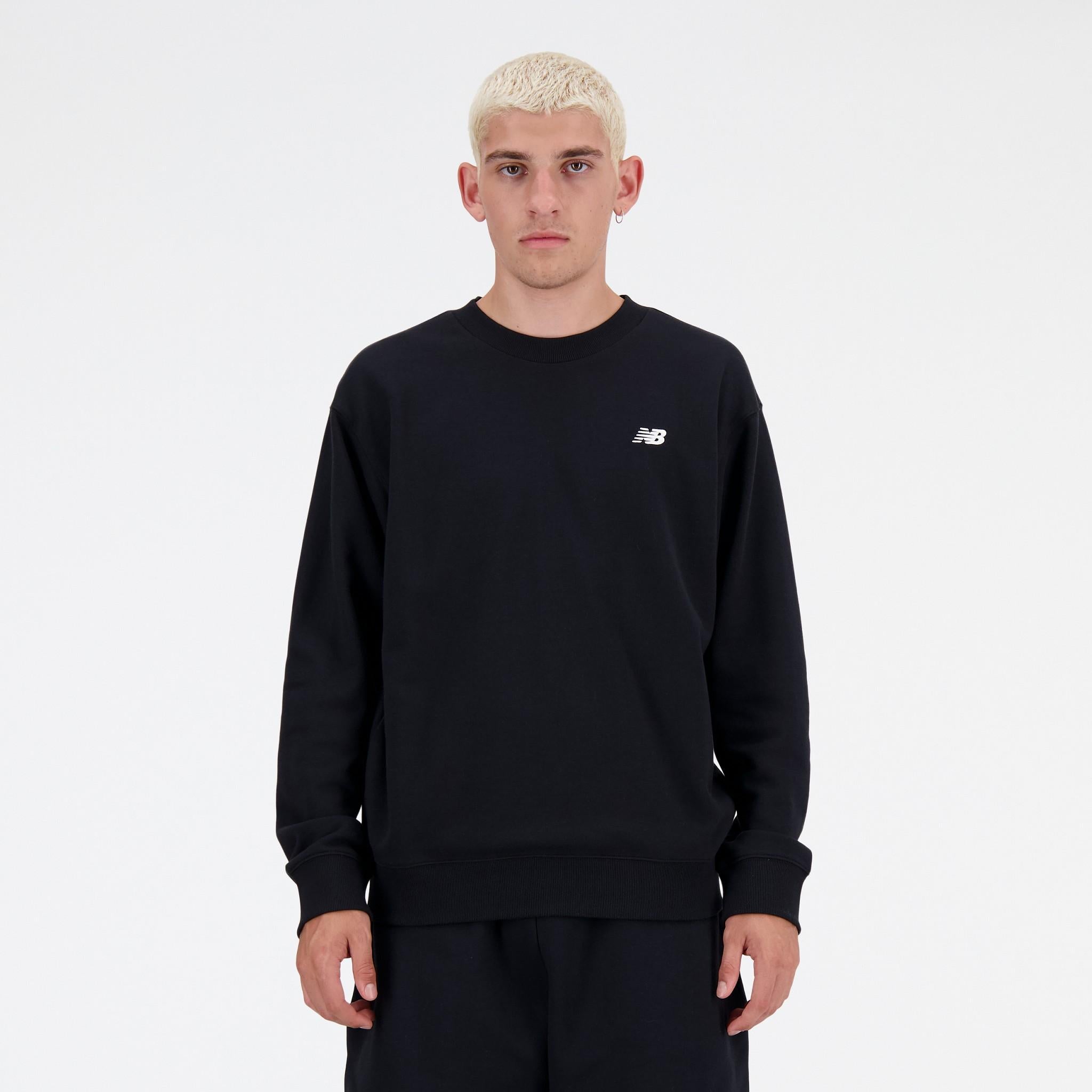 SMALL LOGO FRENCH TERRY CREW - FELPA MT41507BK  NEW BALANCE 