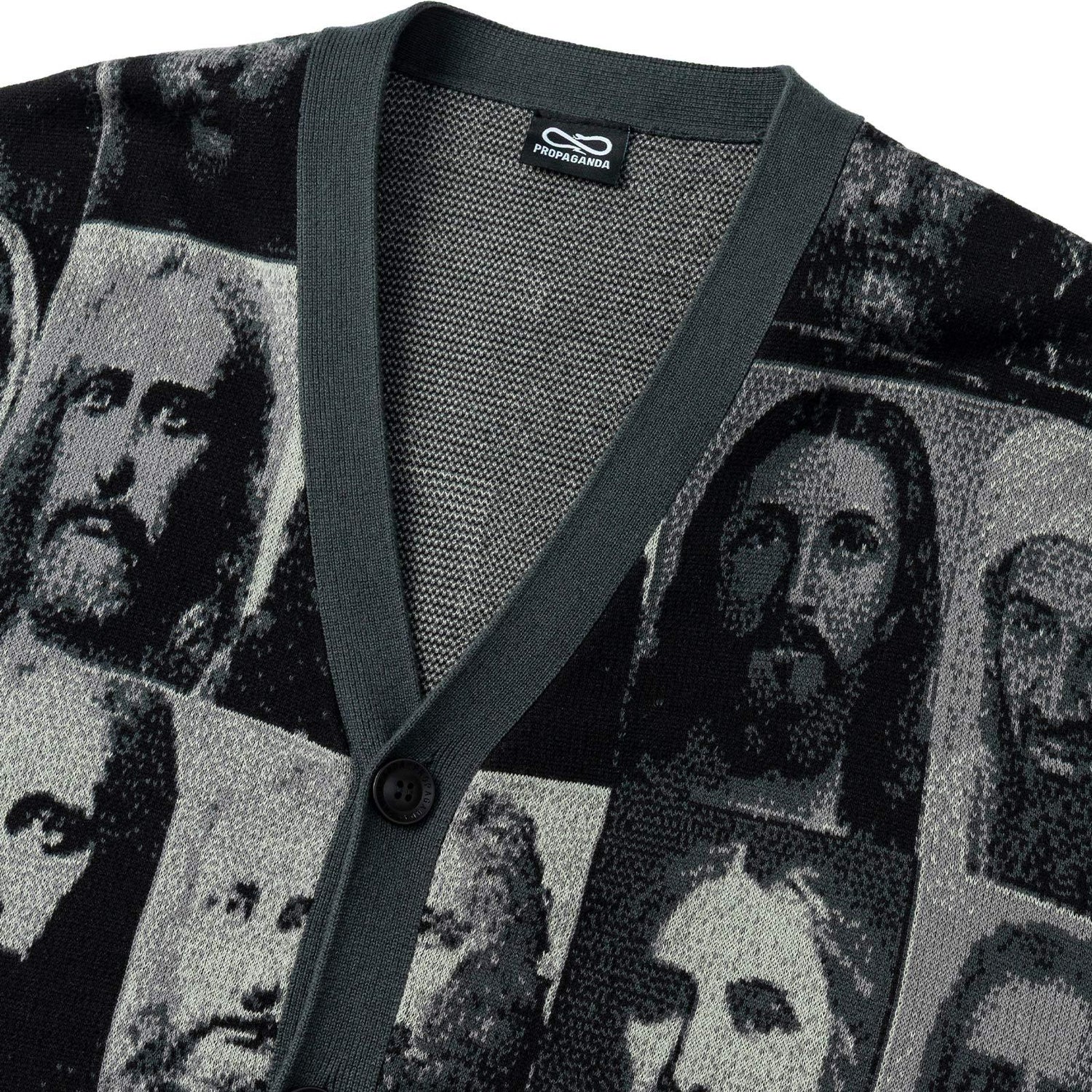 JAQUARD CARDIGAN RELAXED FIT MUGSHOT JEEZ - MAGLIA 26SSPROU844 -V.U. PROPAGANDA 