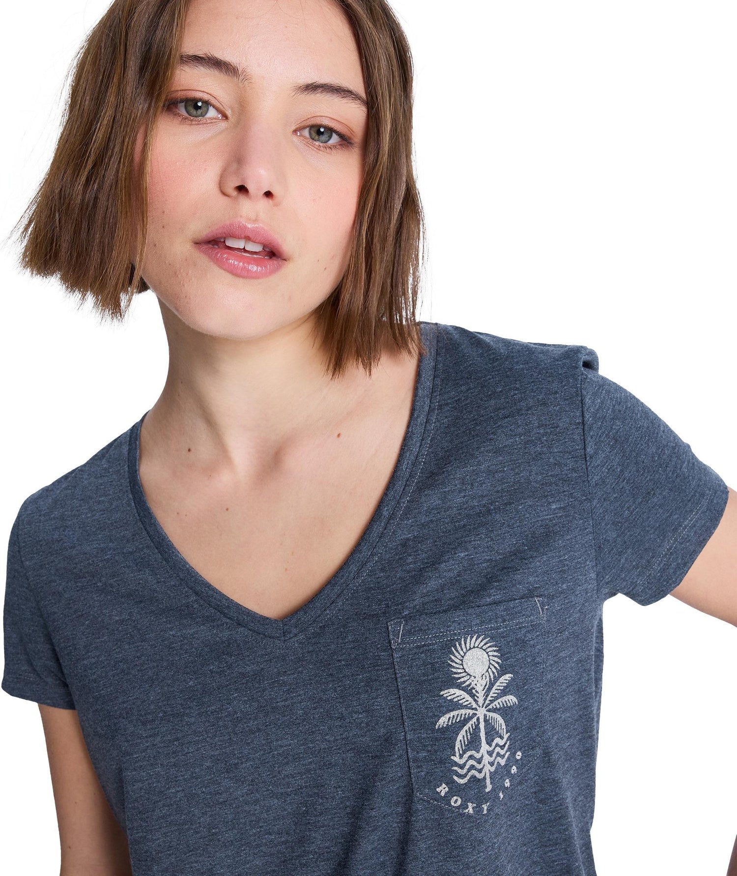 LAGUNA GREEN V NECK - T-SHIRT ERJZT06084 -KVJ0 ROXY 