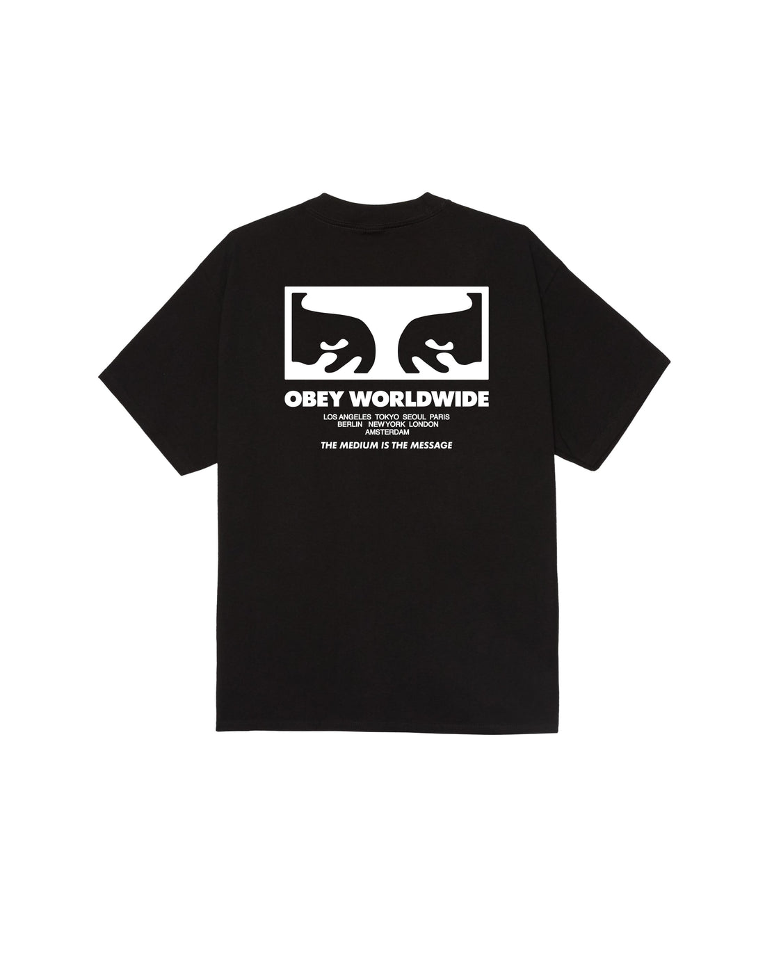 THE MEDIUM IS THE MESSAGE - T-SHIRT 22MC0001754 -BLK OBEY 