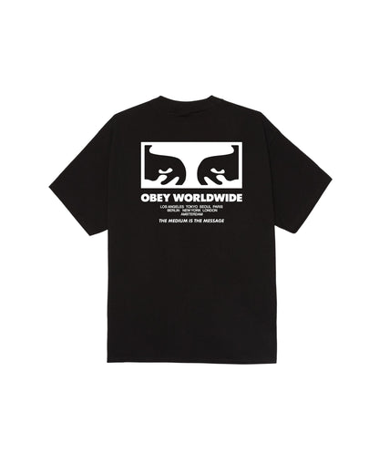 THE MEDIUM IS THE MESSAGE - T-SHIRT 22MC0001754 -BLK OBEY 