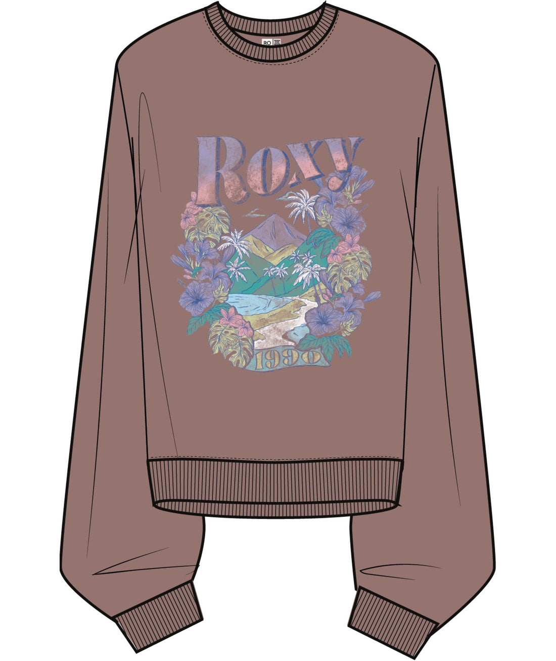 LINEUP OVERSIZED CREW - FELPA ERJFT05069 -CME0 ROXY 