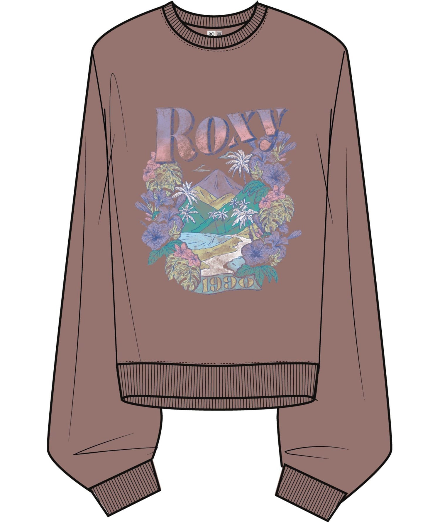 LINEUP OVERSIZED CREW - FELPA ERJFT05069 -CME0 ROXY 