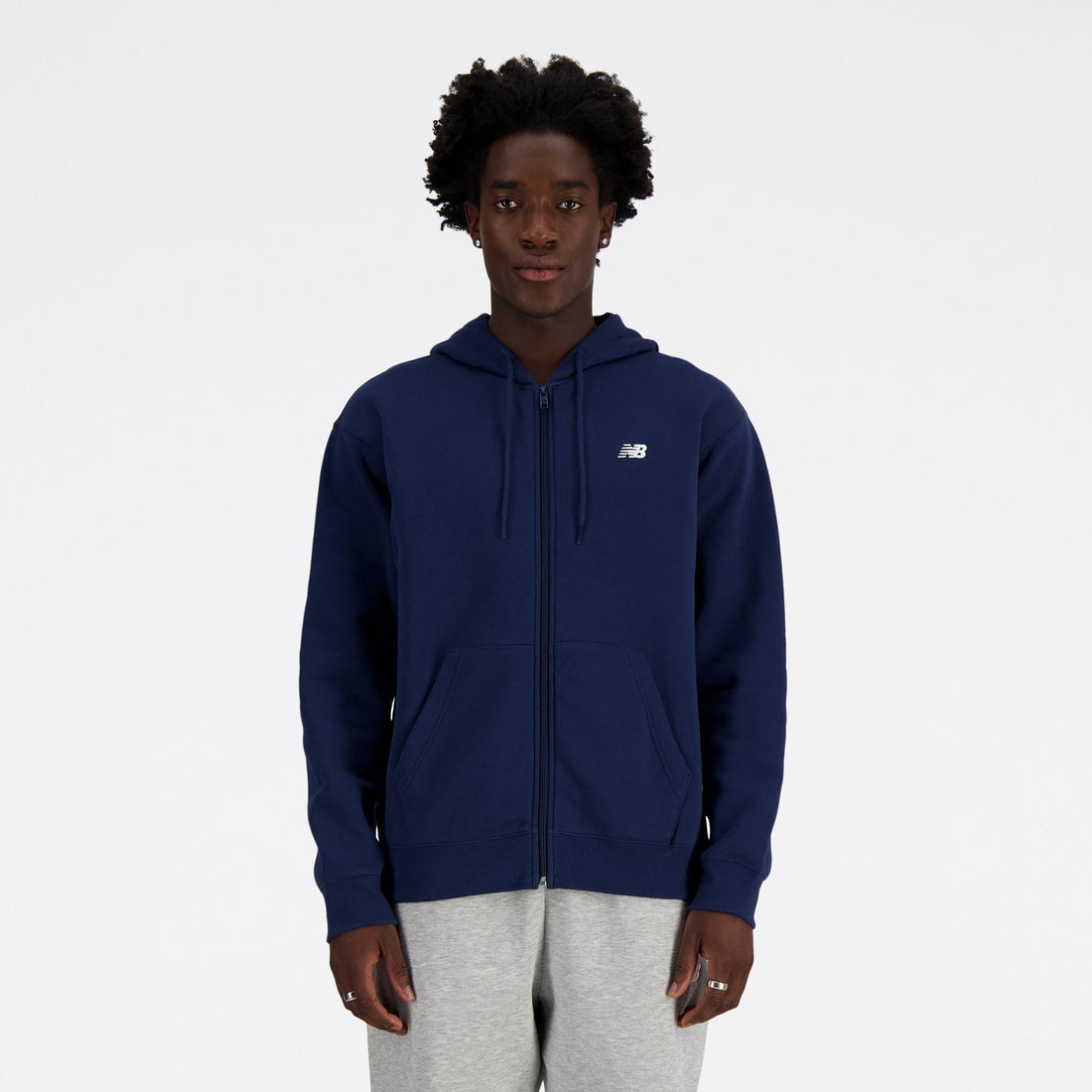 STACKED LOGO FRENCH TERRY FULL ZIP - FELPA MJ41501NNY  NEW BALANCE 