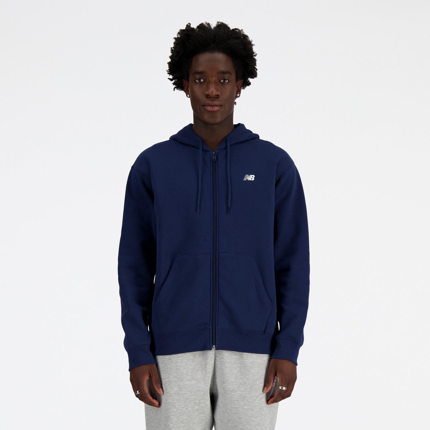 STACKED LOGO FRENCH TERRY FULL ZIP - FELPA MJ41501NNY  NEW BALANCE 