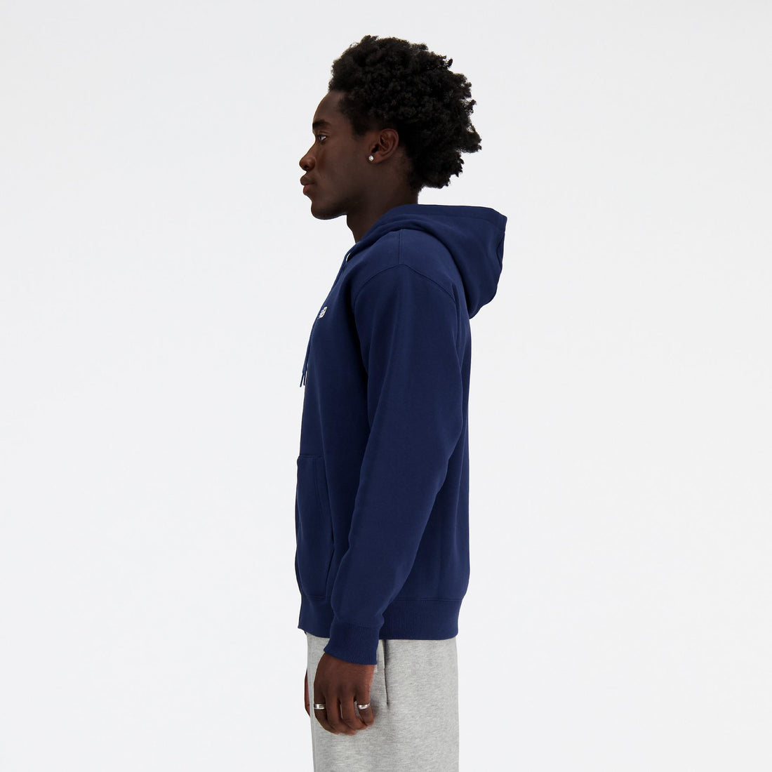 STACKED LOGO FRENCH TERRY FULL ZIP - FELPA MJ41501NNY  NEW BALANCE 