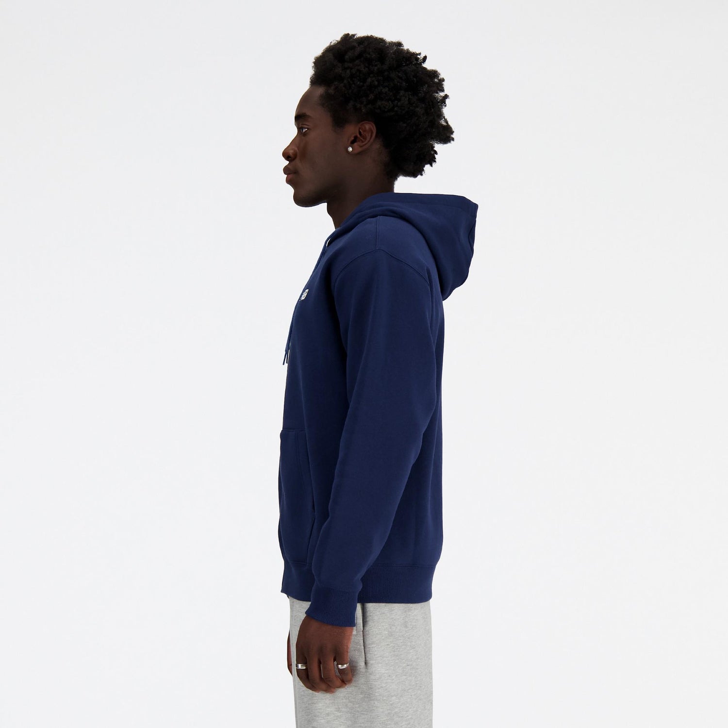 STACKED LOGO FRENCH TERRY FULL ZIP - FELPA MJ41501NNY  NEW BALANCE 