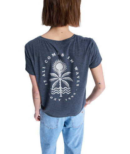 LAGUNA GREEN V NECK - T-SHIRT ERJZT06084 -KVJ0 ROXY 