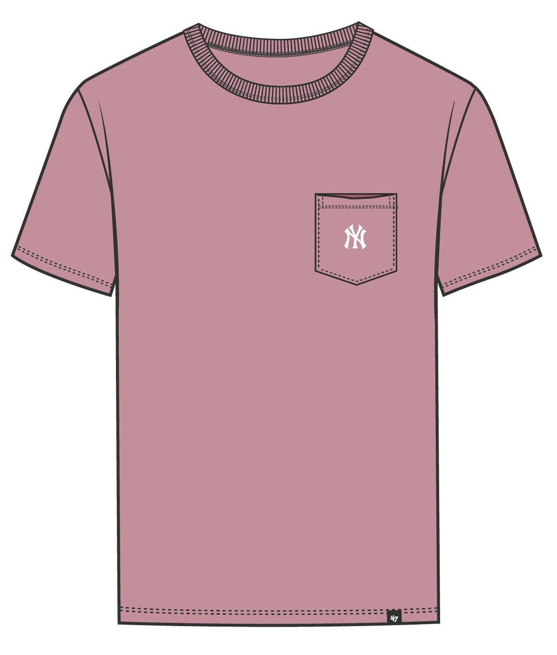 BASERUNNER EMB ECHO POCKET NEW YORK YA - T-SHIRT 47-BB017TMOEQH707544 QC 47 BRAND 