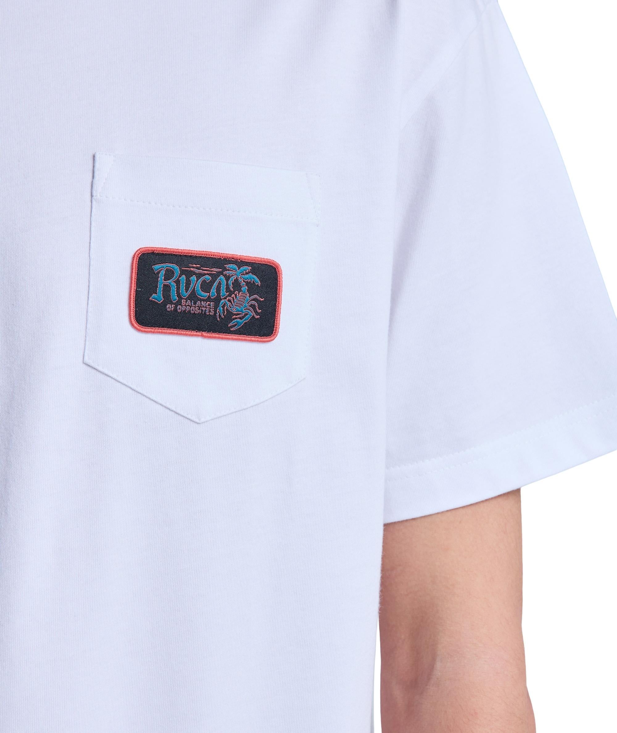 STINGBAY POCKET - T-SHIRT EVYZT00342 -WHT RVCA 