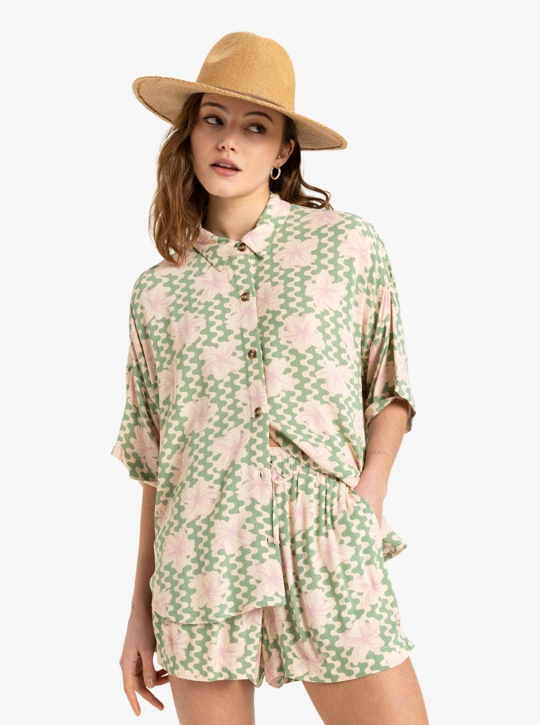 BEACH NOSTALGIA - CAMICIA ERJWT03665 -GHZ5 ROXY 
