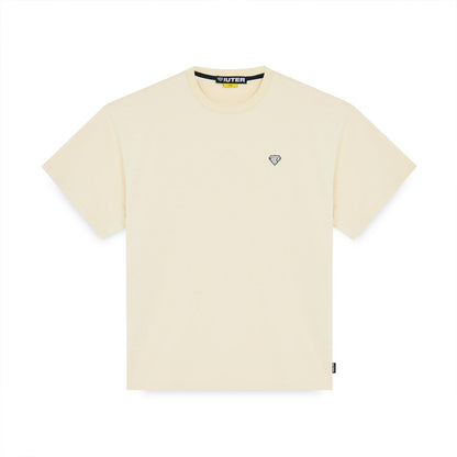 HEART LOGO - T-SHIRT 25SITS01 -CREAM IUTER 
