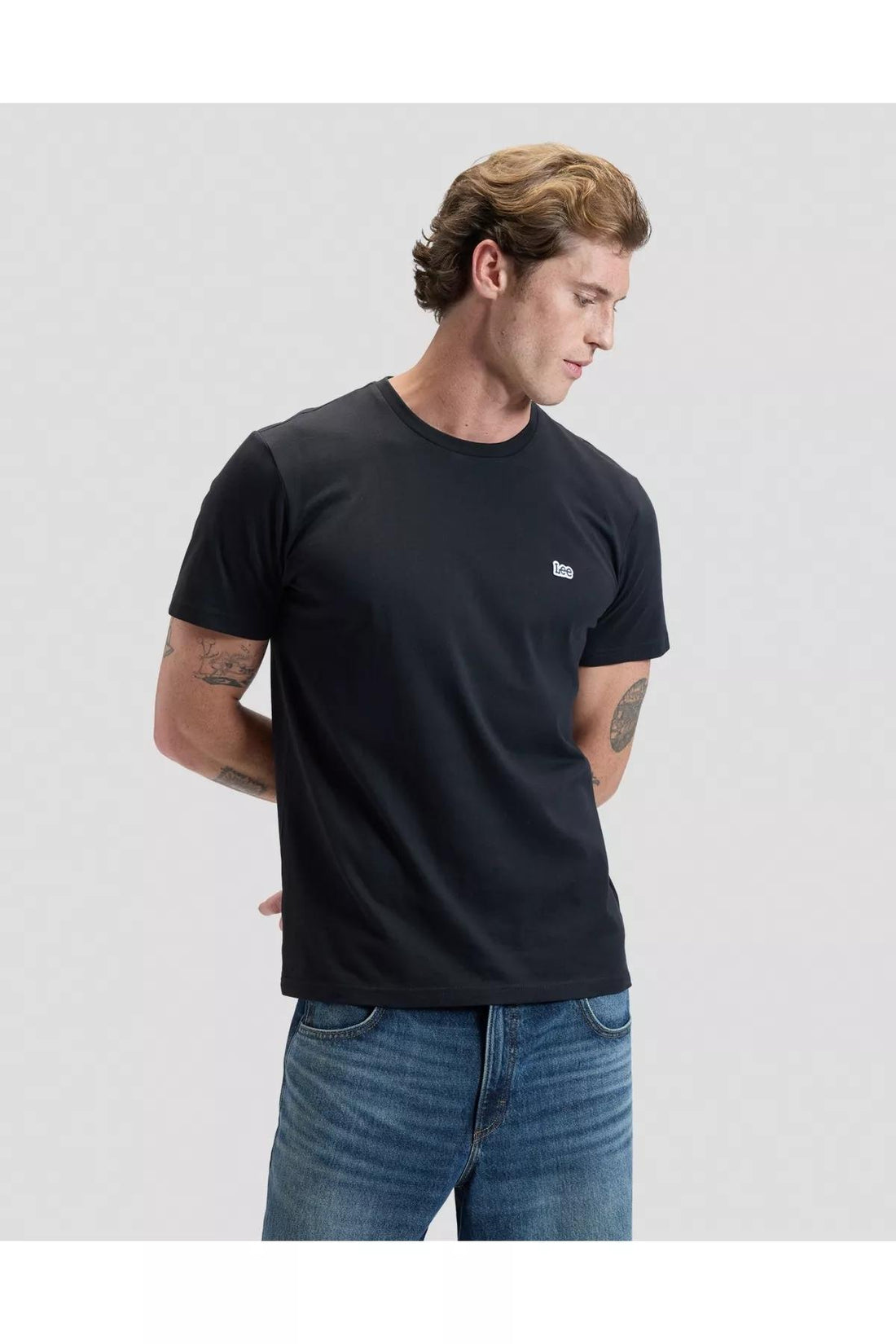 PATCH LOGO WASHED BLACK - T-SHIRT 112376604 . LEE 