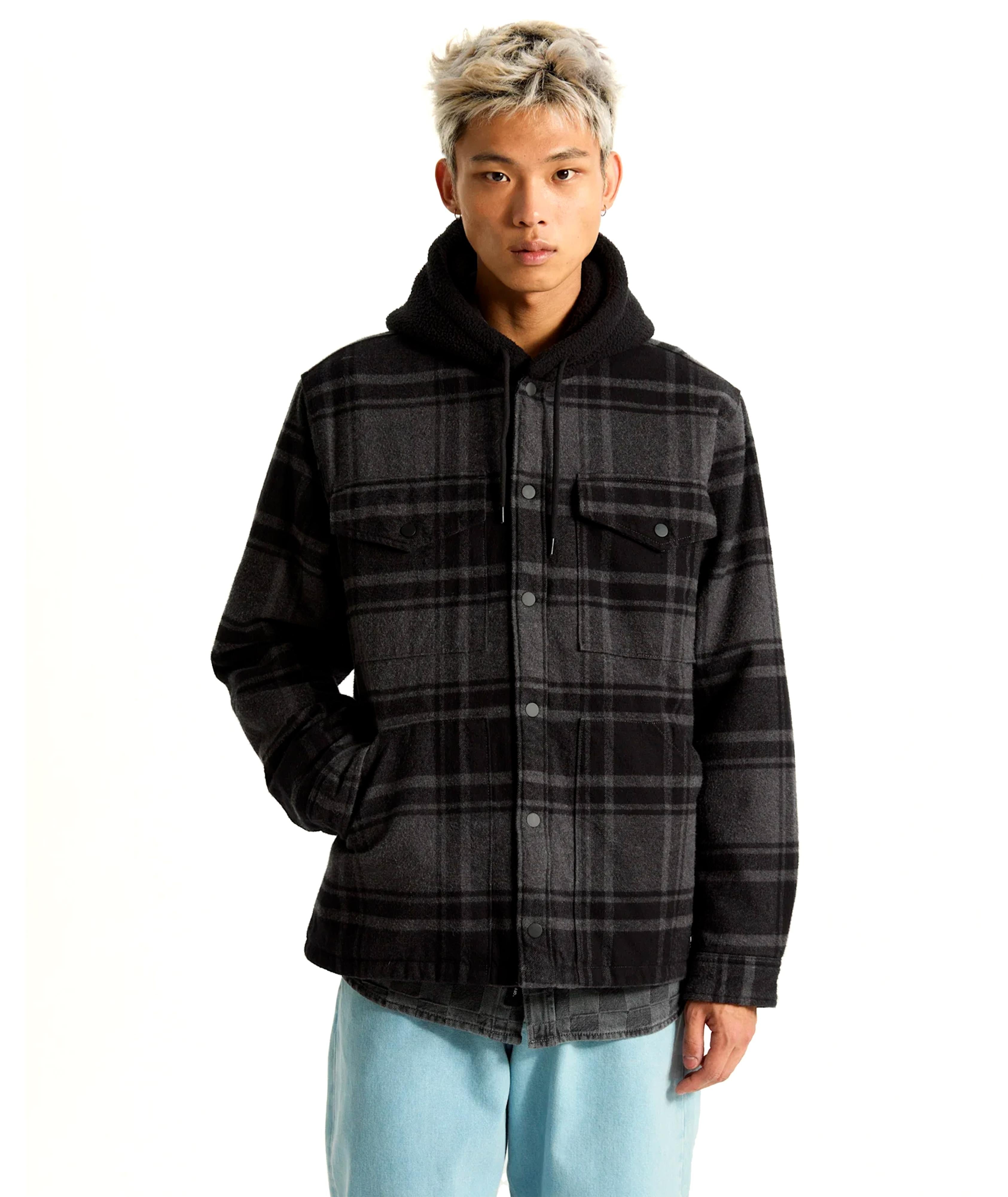 PIEDMONT HOODED PLAID SHACKET - CAMICIA VN000P7V QFY1 VANS 