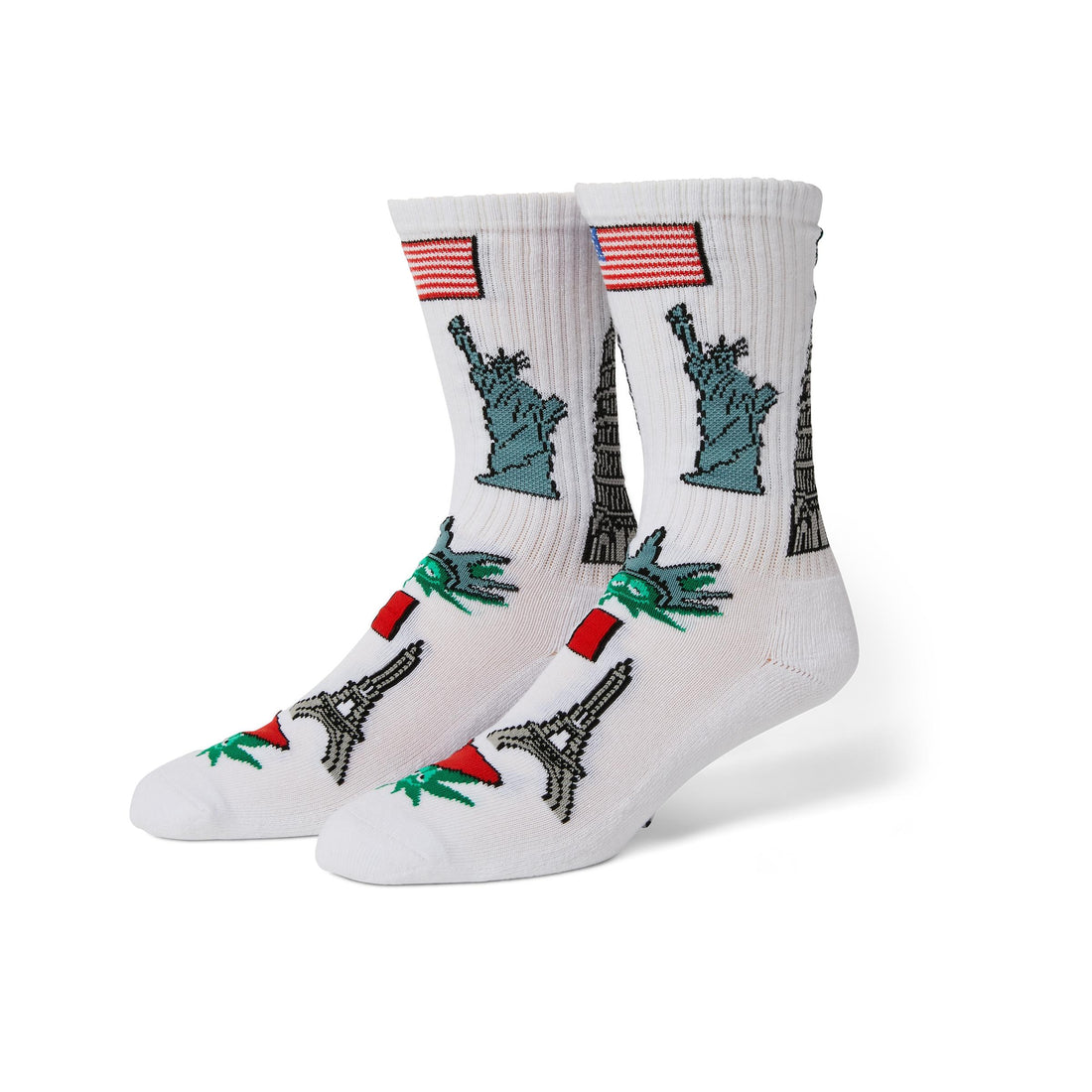 GREEN BUDDY TOURIST SOCK - CALZE 71MA0000661-GB -WHITE HUF 